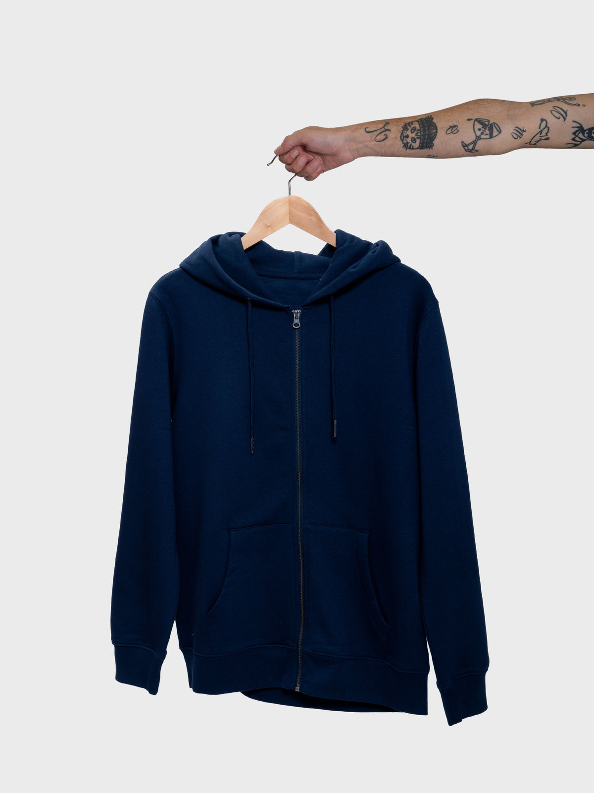Zipped Hoodie Navy Blue