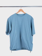 High Gauge Shirring T-shirt Stormy Saxe