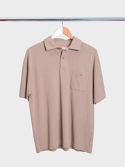 Dunn Polo in Tan Cotton Pique