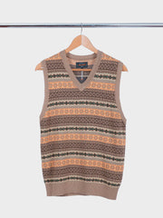 Fair Isle Vest Khaki