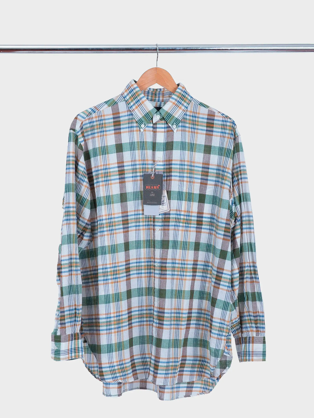 B.D Classic Fit Madras White