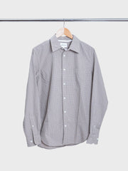 Algot Poplin Check Shirt Walnut