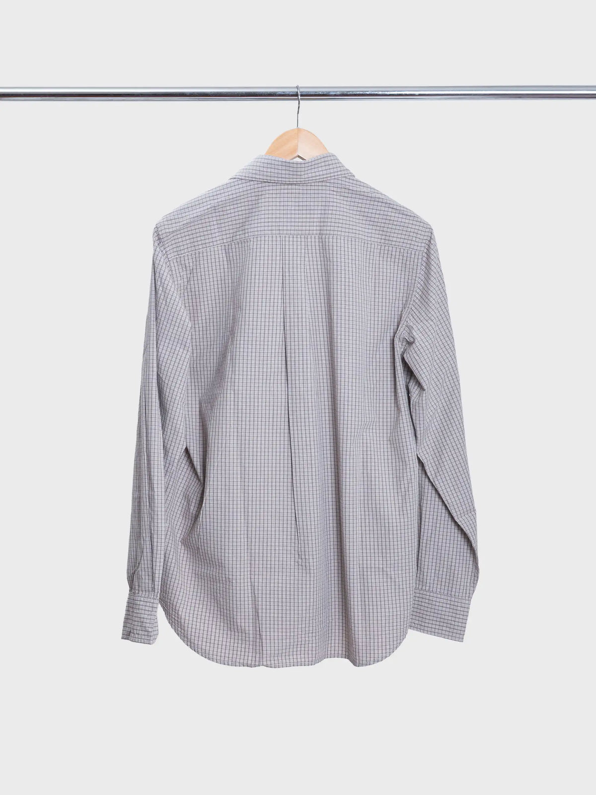 Algot Poplin Check Shirt Walnut