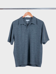 Summer Wool Polo Grey Melange