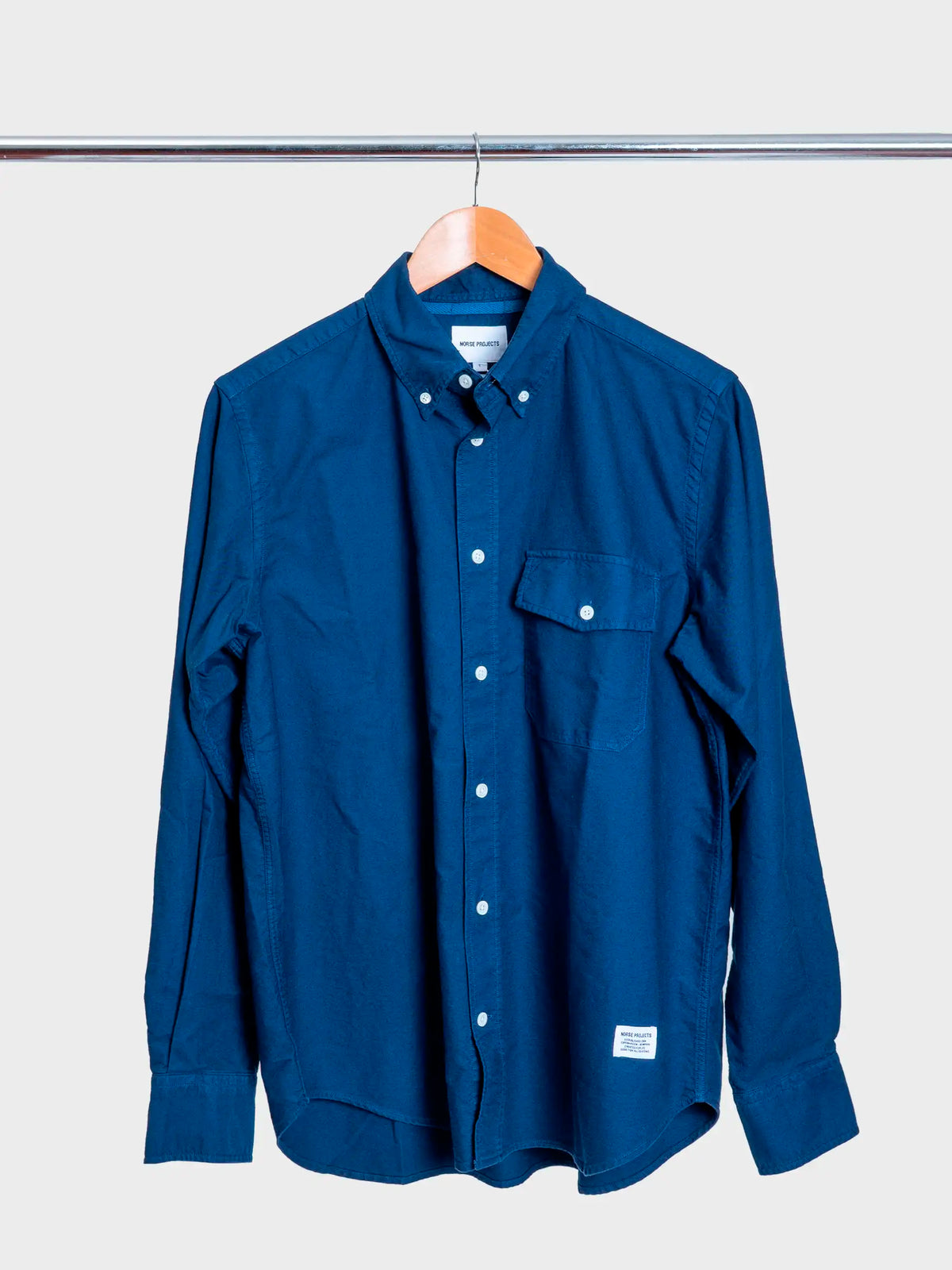Algot Relaxed Overdyed Oxorfd Shirt Workwear Blue