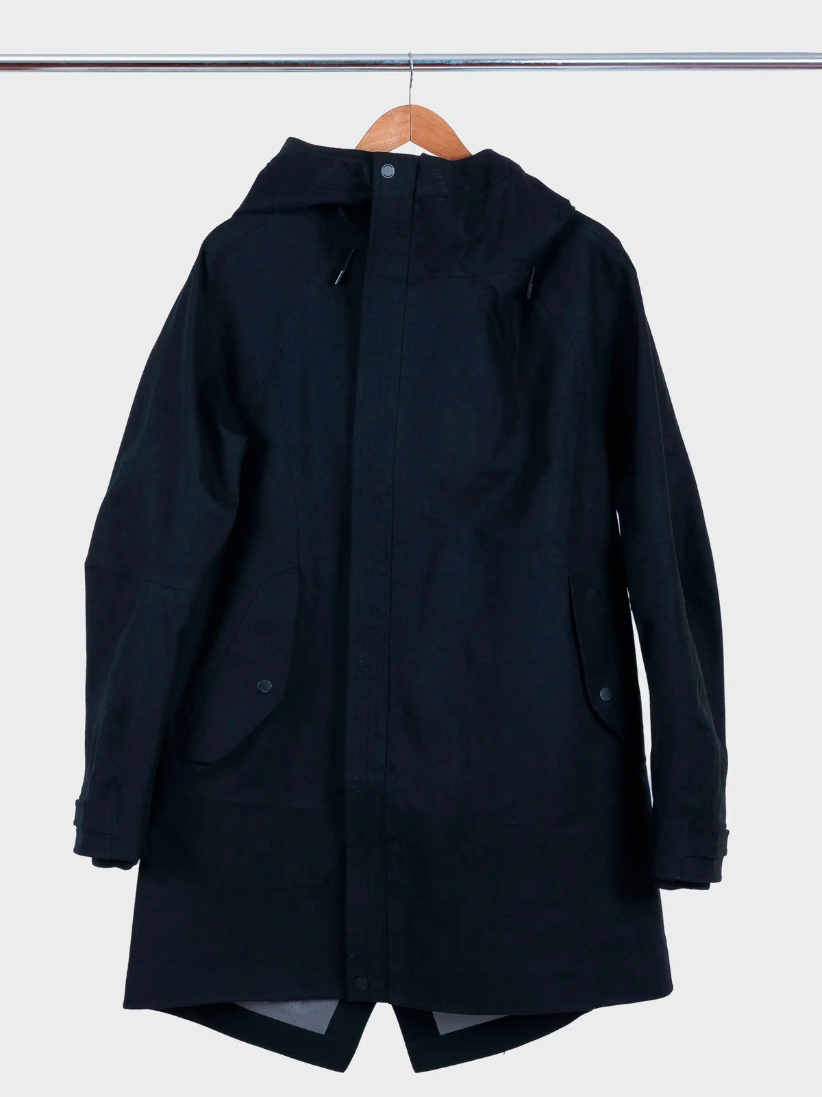 Waterproof Asym Mid Parka Black