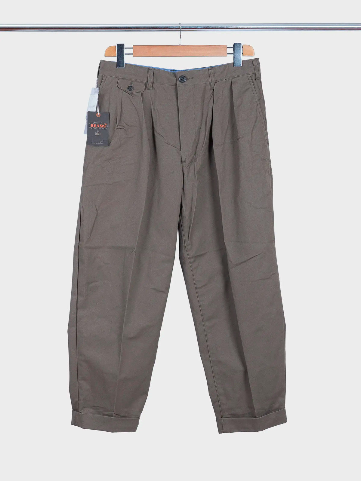 2 Pleats Twill Olive