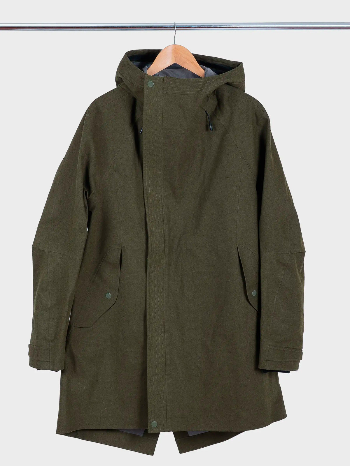 Waterproof Asym Mid Parka Olive