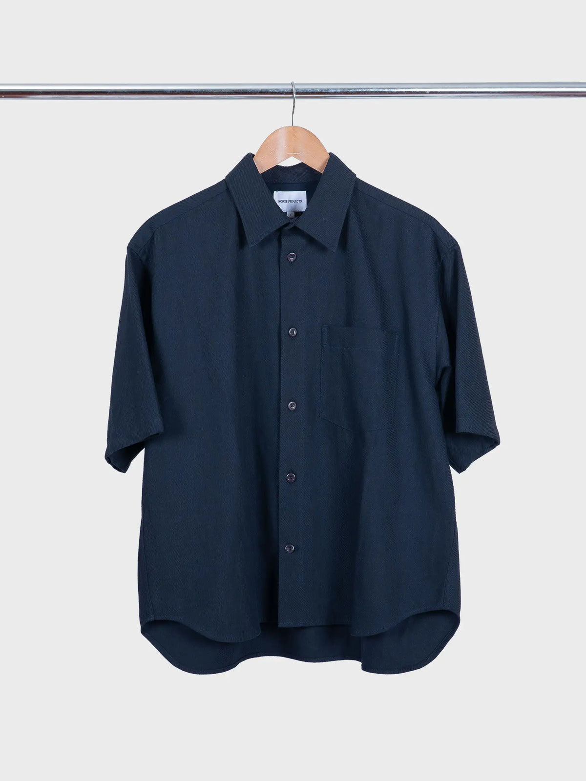 Ulriken Oversized Cotton Linen Twill SS Shirt Dark Navy