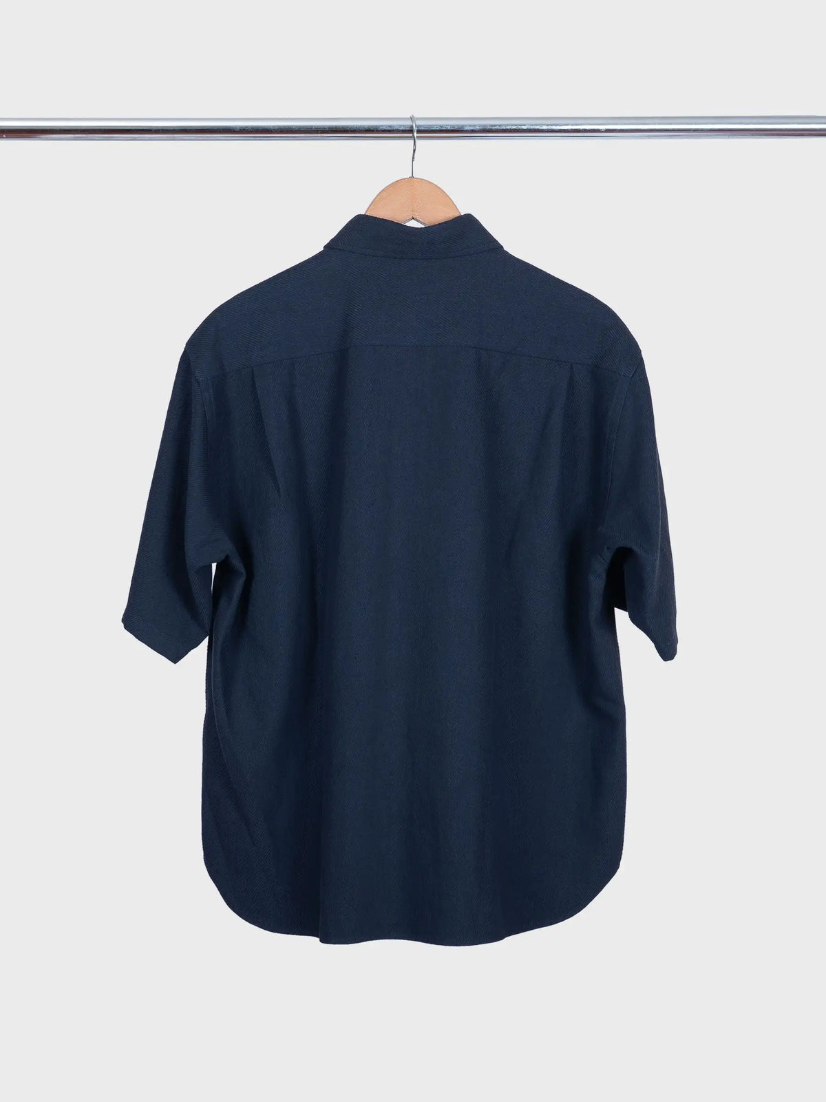 Ulriken Oversized Cotton Linen Twill SS Shirt Dark Navy