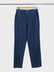 Ezra Relaxed Cotton Linen Trouser Dark Navy