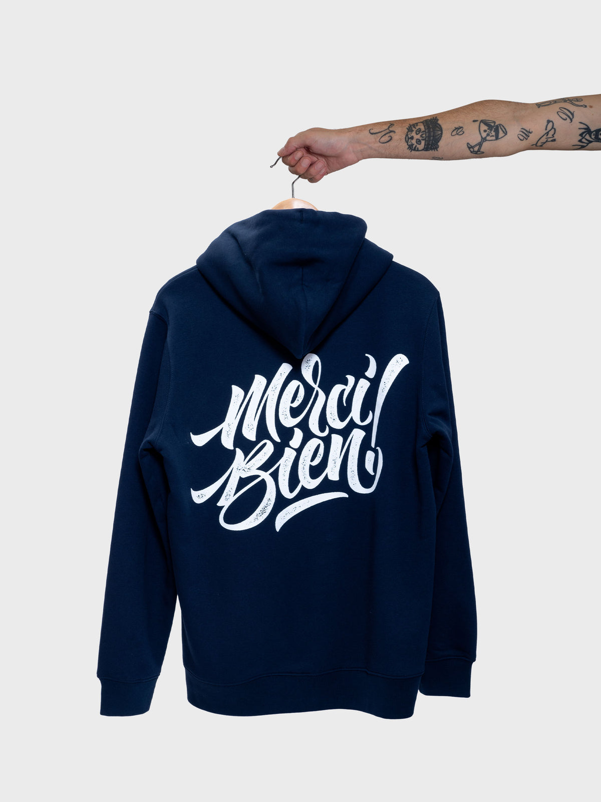Zipped Hoodie Navy Blue