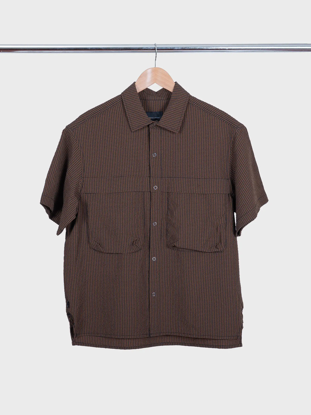 Zephyr Shirt Micro Check Off Black Ginger