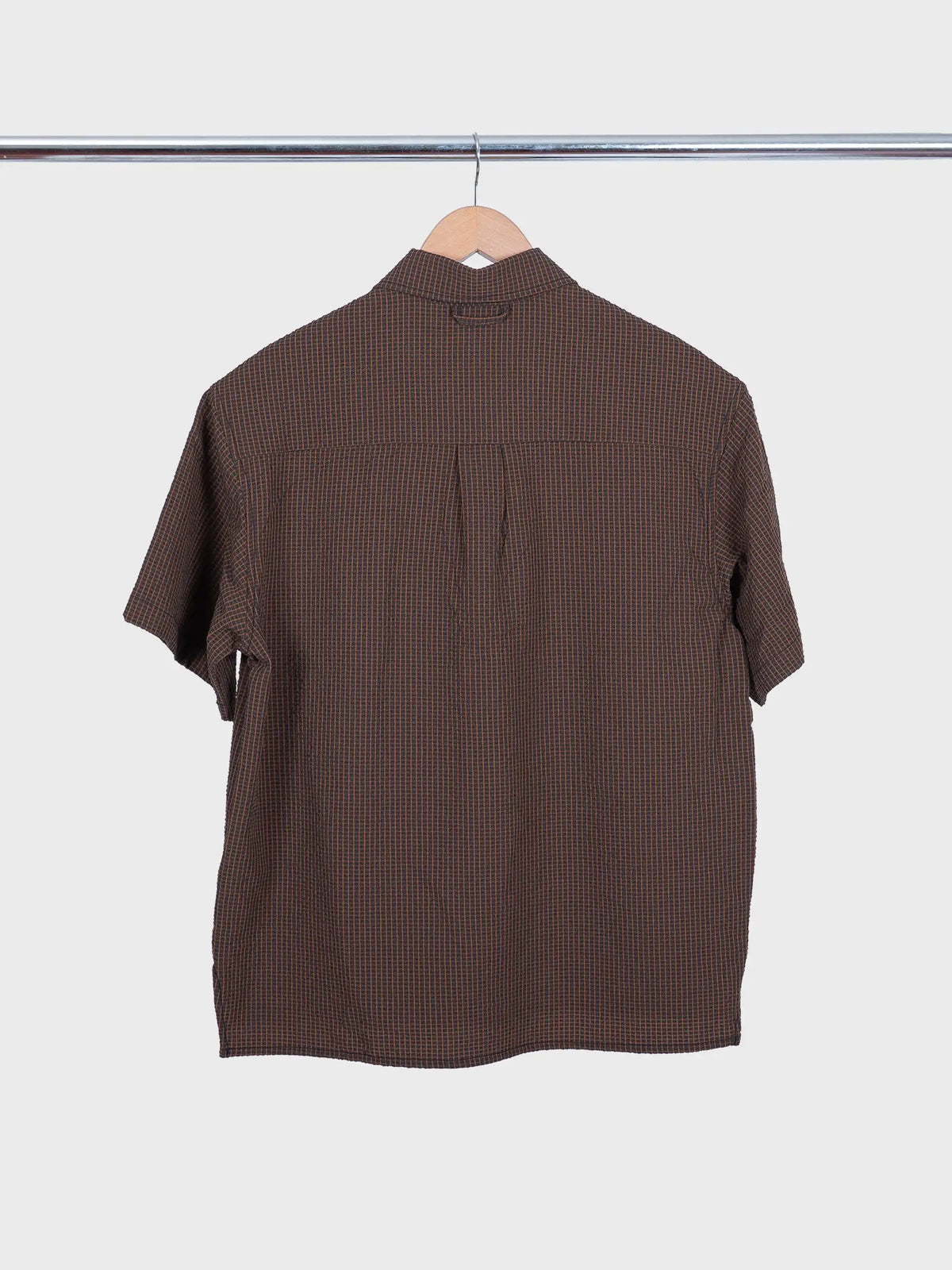 Zephyr Shirt Micro Check Off Black Ginger