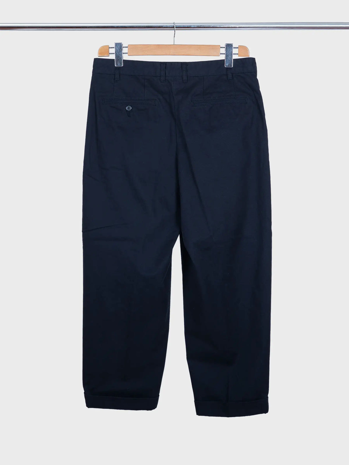 2 Pleats Twill Tapered Black