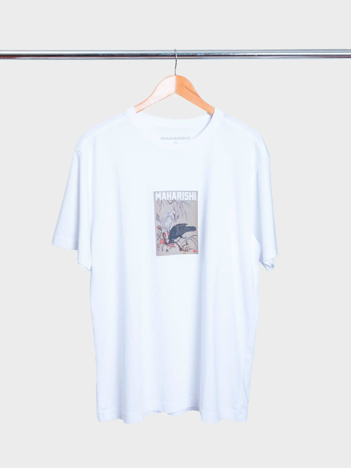 Black Crow White Heron T-Shirt White