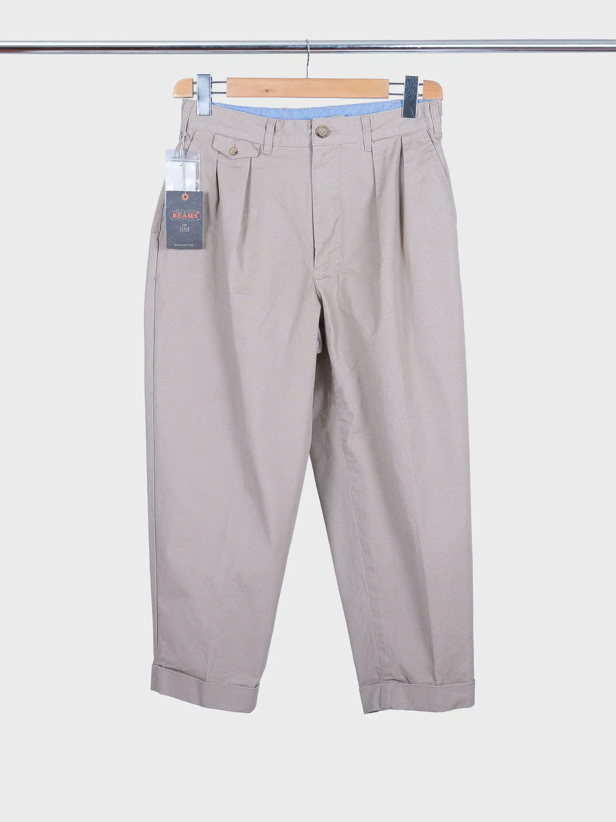 2 Pleats Twill Tapered Khaki