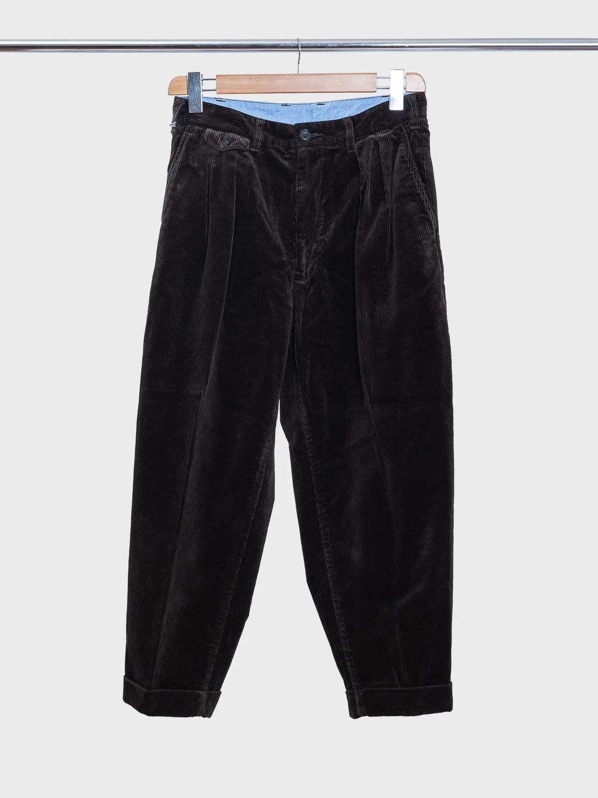 2 Pleats Corduroy Brown
