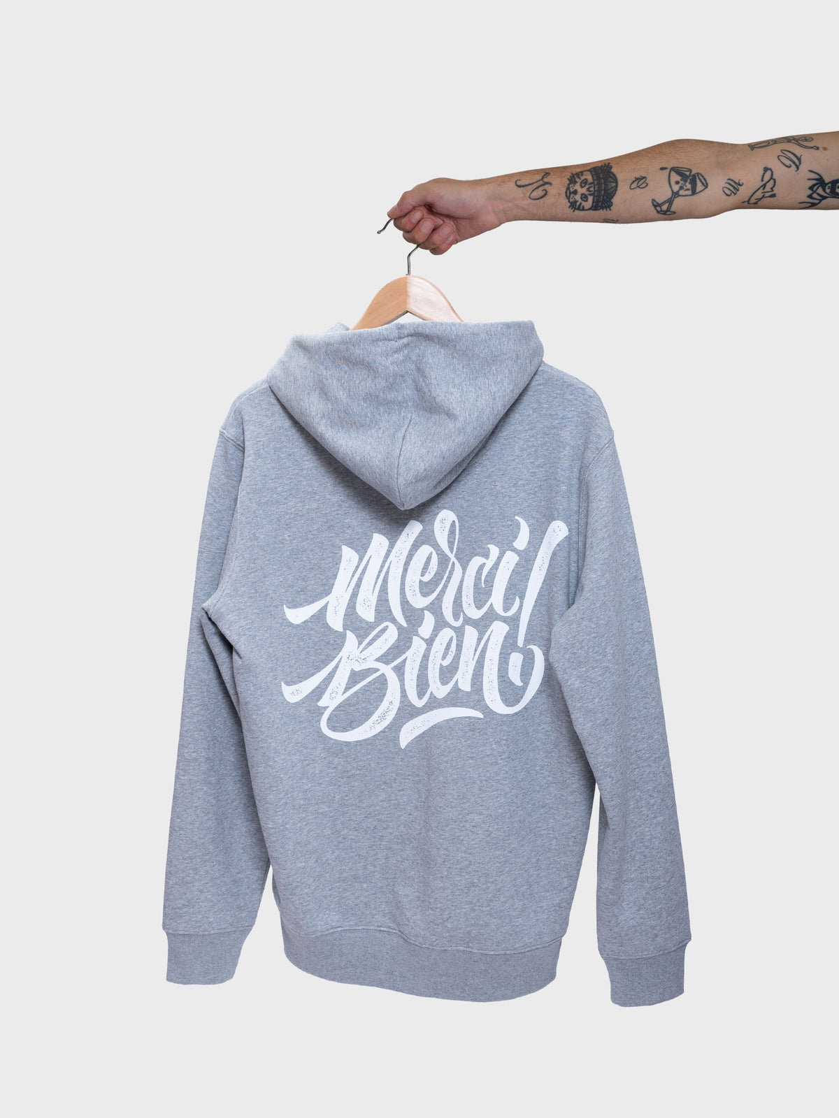 Zipped Hoodie Grey Heather