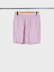 Tile Shorts White Red