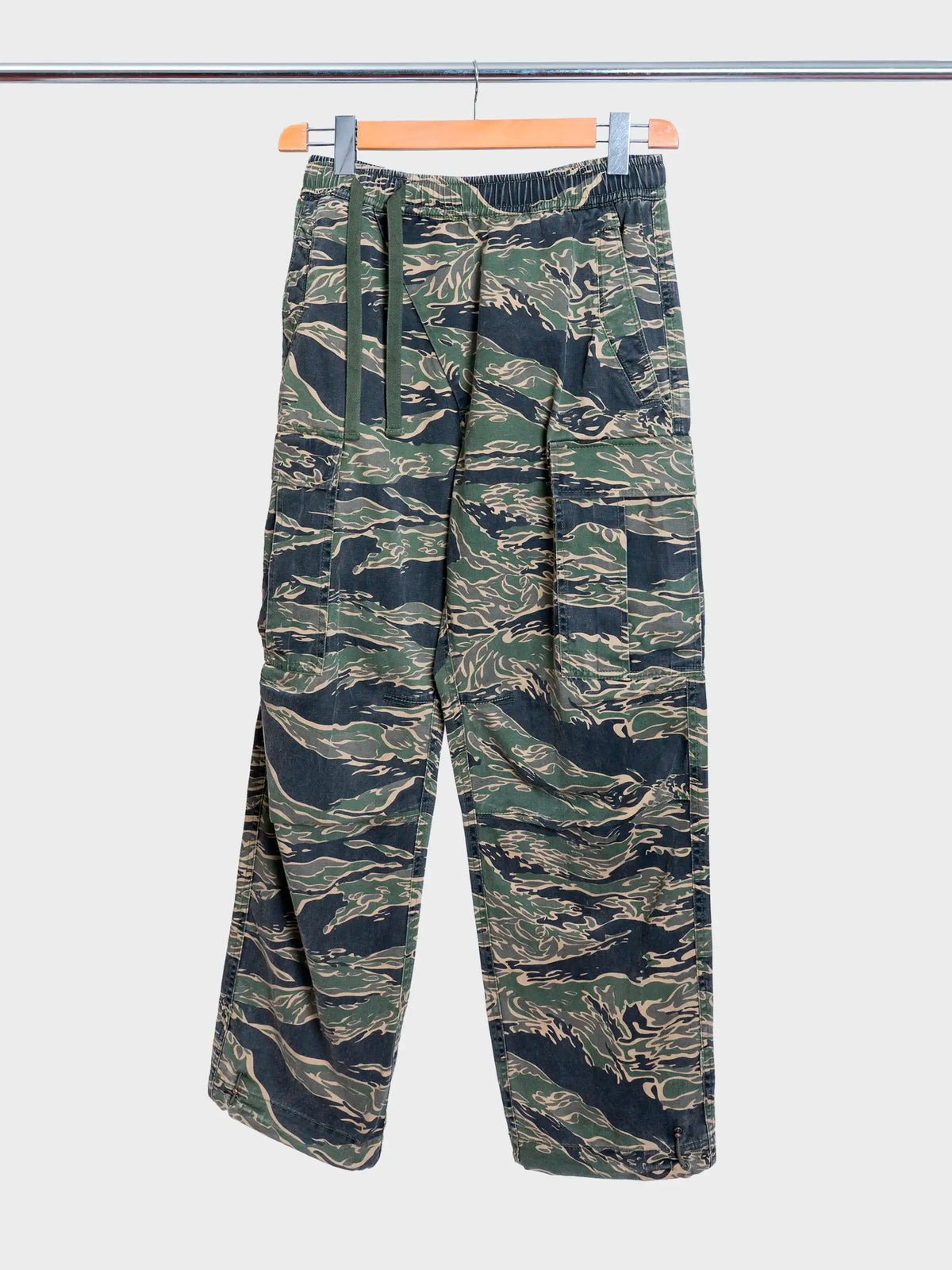Tigerstripe Cargo Track Pants Mint Gold