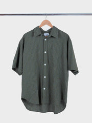 Mo Oversize Stripe SS Shirt Moss Green