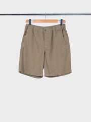 Ezra Relaxed Organic Stretch Twill Short Moss Green