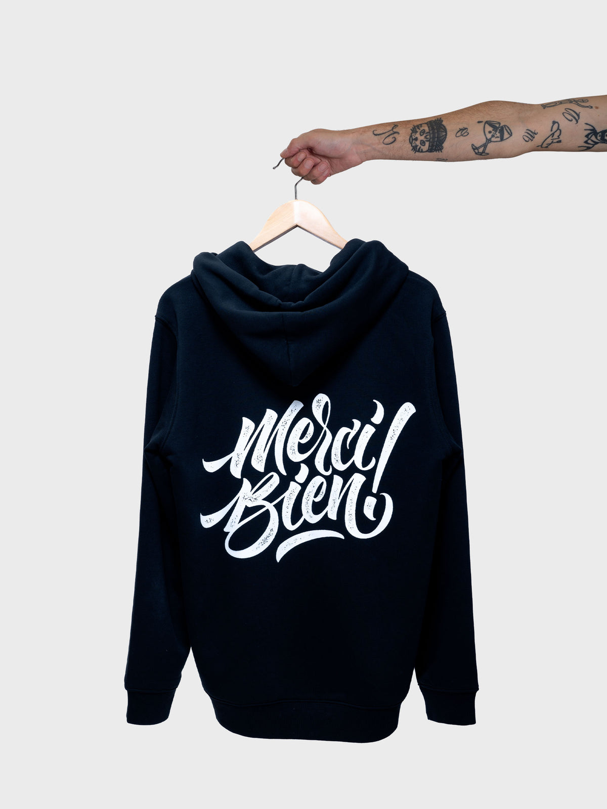 Zipped Hoodie Black