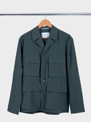 Mads Travel Light Overshirt Black Olive