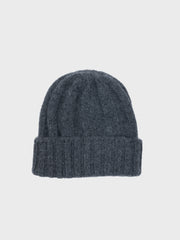 Cashmere Rib Watch Cap Charcoal