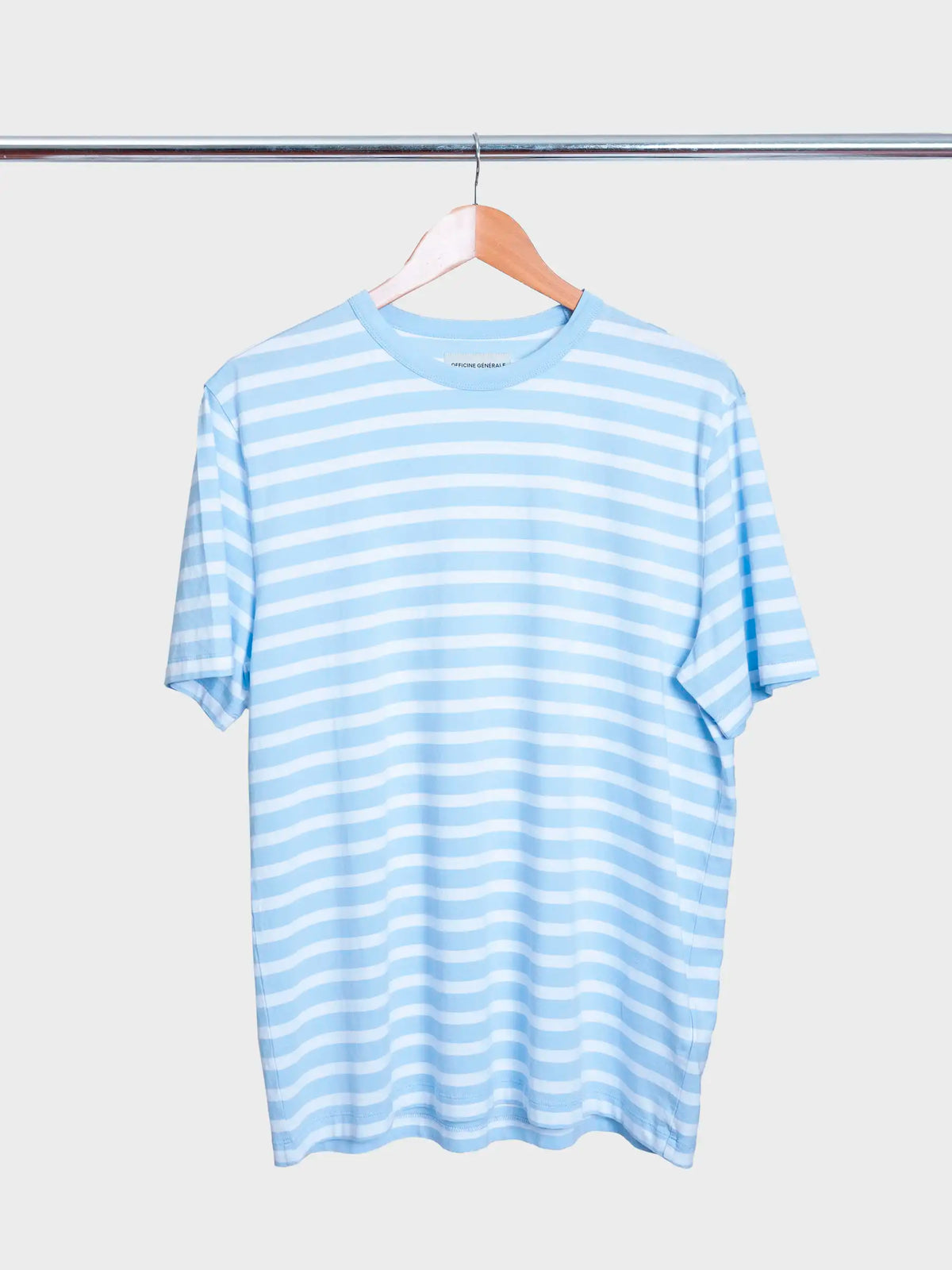 SS Tee Stripe Dreamblue White